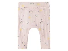 Lyserøde babybukser med regnbueprint fra Name It 13241102 Light Lilac bagfra